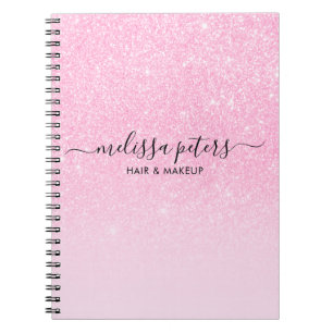 Carnet Parties scintillant rose étincelle d'affaires mode