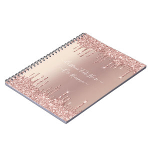 Carnet Parties scintillant rose Gold Blush Éclats Texte p