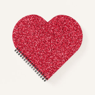 Carnet Parties scintillant rouge brique