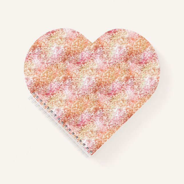 Carnet Parties scintillant Unicorne Peach Rose (Devant)