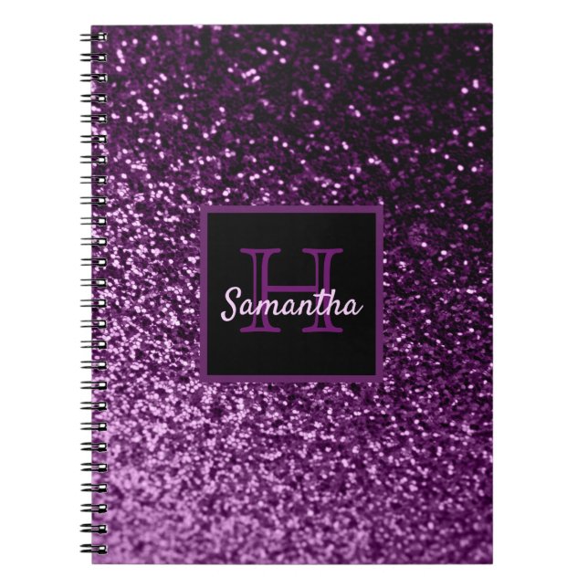 Carnet Parties scintillant violet girly brillant glam mon (Devant)