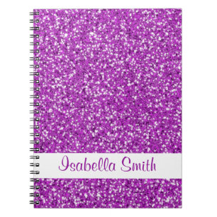 Carnet Parties scintillant Violette Apparence Et Nom