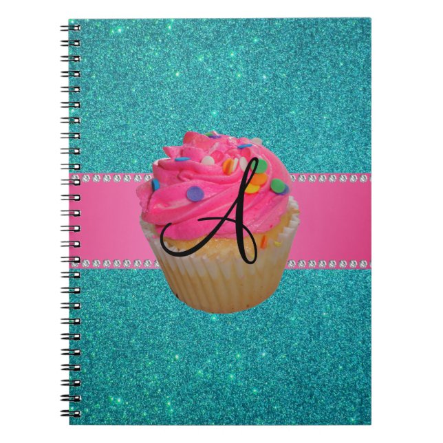 Carnet Parties scintillantes roses de turquoise de petit (Devant)