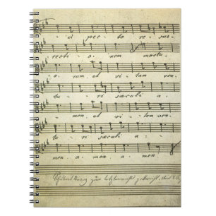 Carnet Partition vintage, Partition musicale antique 1810
