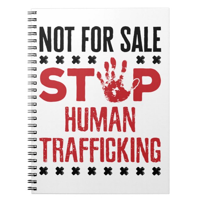 Carnet Pas à vendre Stop Human Trafic (Devant)