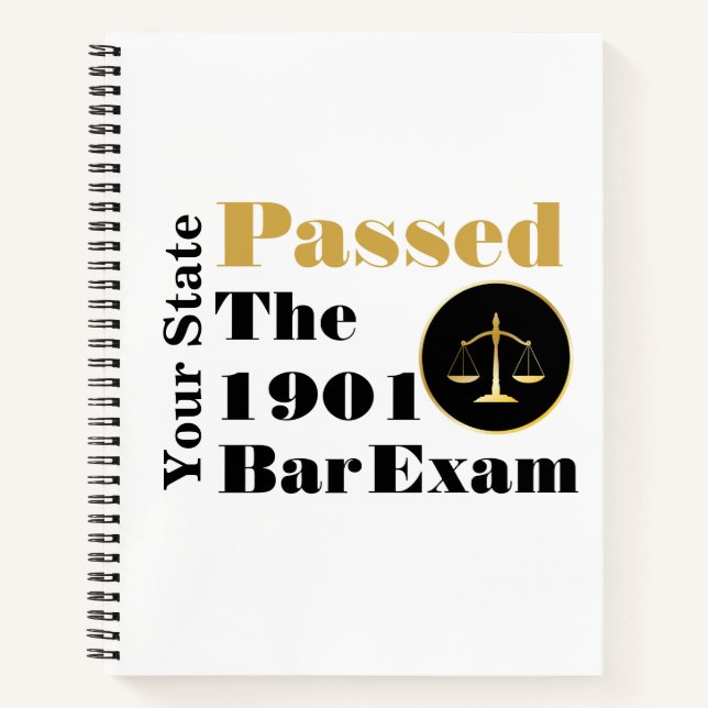 Carnet Passé l'examen à barres (Personnaliser Etat et ann (Devant)