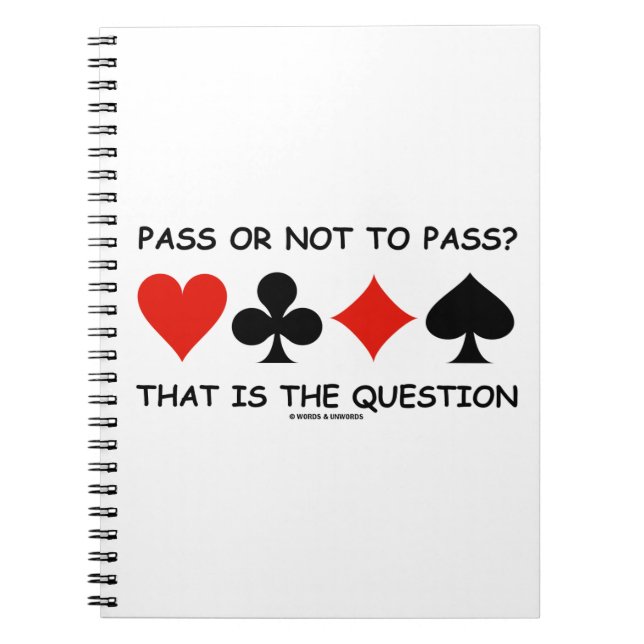 Carnet Passer Ou Ne Pas Passer C'Est La Question (Pont) (Devant)