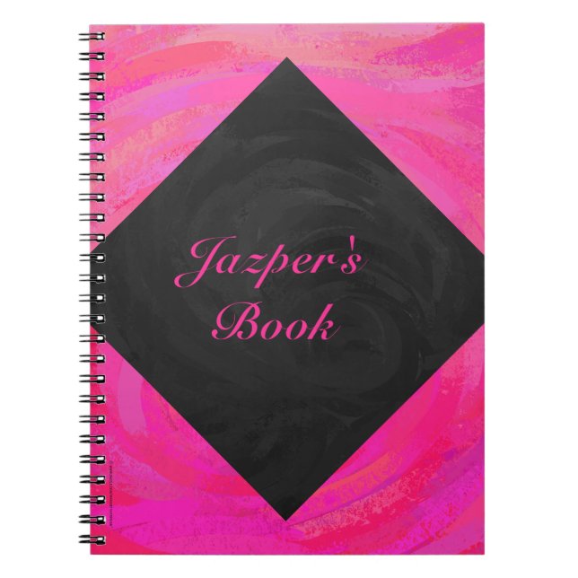 Carnet Passion rose personnalisée (Devant)