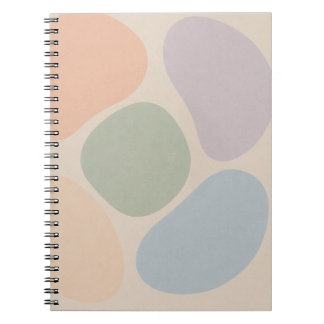Carnet Pastel Abstrait Formes - Boho minimaliste