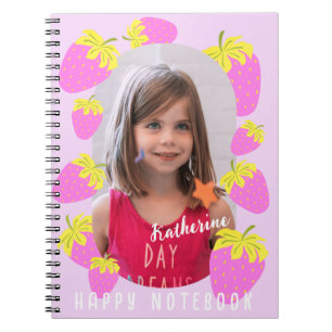 Carnet Pastel aux fraises Photo rose
