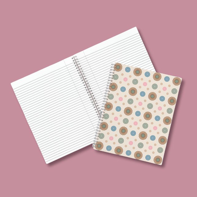 Carnet Pastel Babylonien inspiré motif floral (Créateur téléchargé)