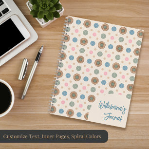 Carnet Pastel Babylonien inspiré motif floral
