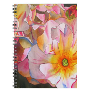 Carnet Pastel Cornelia Rose aquarelle peinture