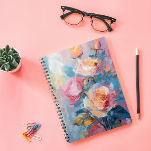 Carnet Pastel Floral Moderne Impressionniste Peinture