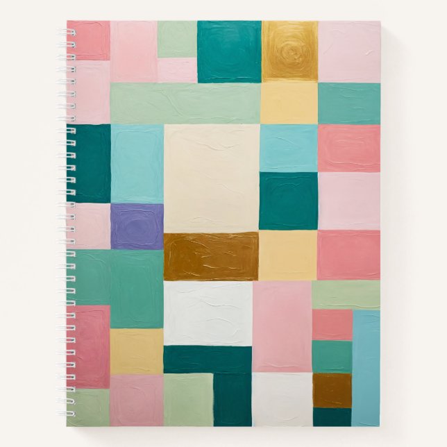 Carnet Pastel Geometric Quilt (Devant)