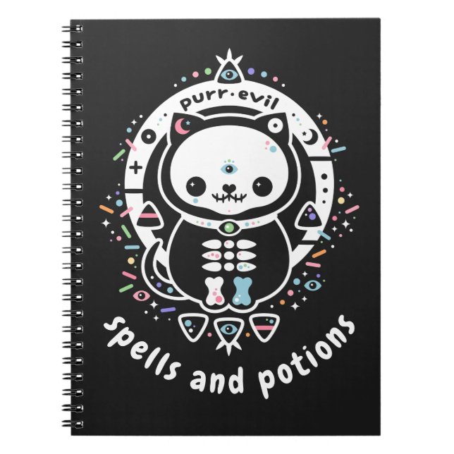 Carnet Pastel Goth Spells et Potions Witch's (Devant)