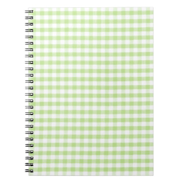 Carnet Pastel Green En vichy motif (Devant)