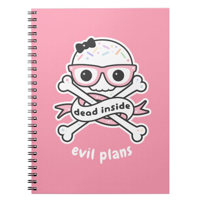Carnet Pastel Grunge Debout Dans Le Crâne (Devant)