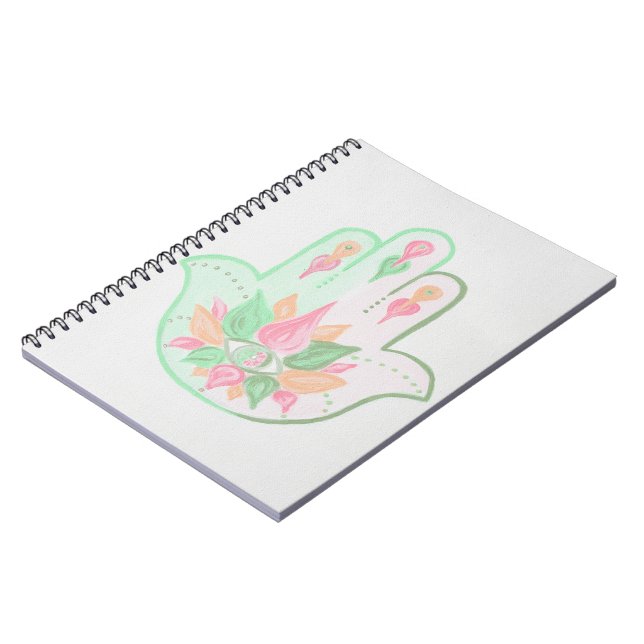 Carnet Pastel Hamsa (Côté gauche)