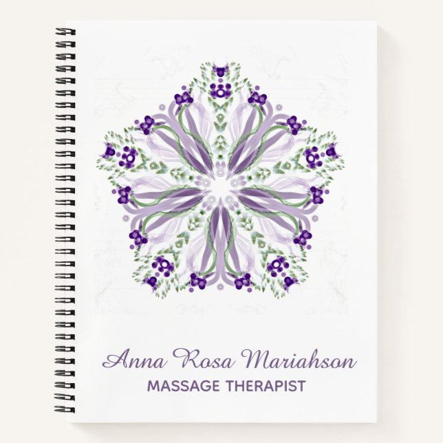 Carnet *~* Pastel Healer Star Purple Méditerrané Mandala (Devant)