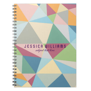 Carnet Pastel Moderne Coloré Motif géométrique