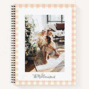 Carnet Pastel Peach En vichy Vérifier le nom de la photo