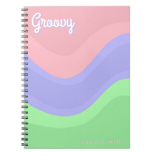 Carnet pastel personnalisé groovy