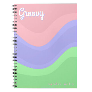 Carnet pastel personnalisé groovy