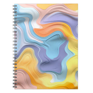 Carnet Pastel Plastic Fluid Abstrait