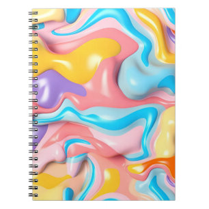 Carnet Pastel Plastic Fluid Abstrait