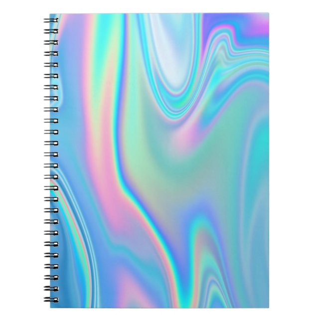 Carnet Pastel Rainbow Holograph Abstrait (Devant)