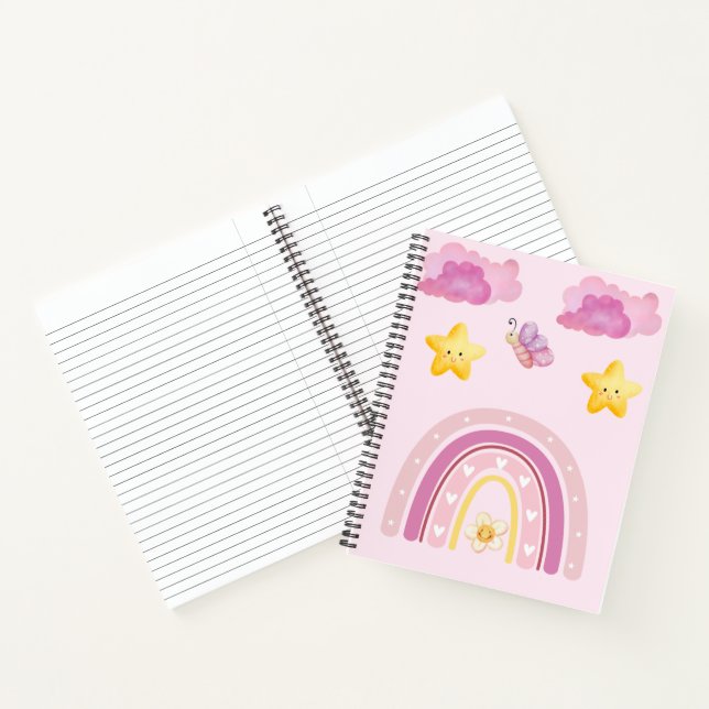 Carnet Pastel Rainbow & Stars Nursery Design | Cute Kawai (Intérieur)