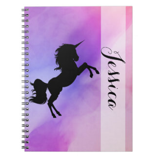 Carnet Pastel Unicorn Design Notebook Avec Votre Nom