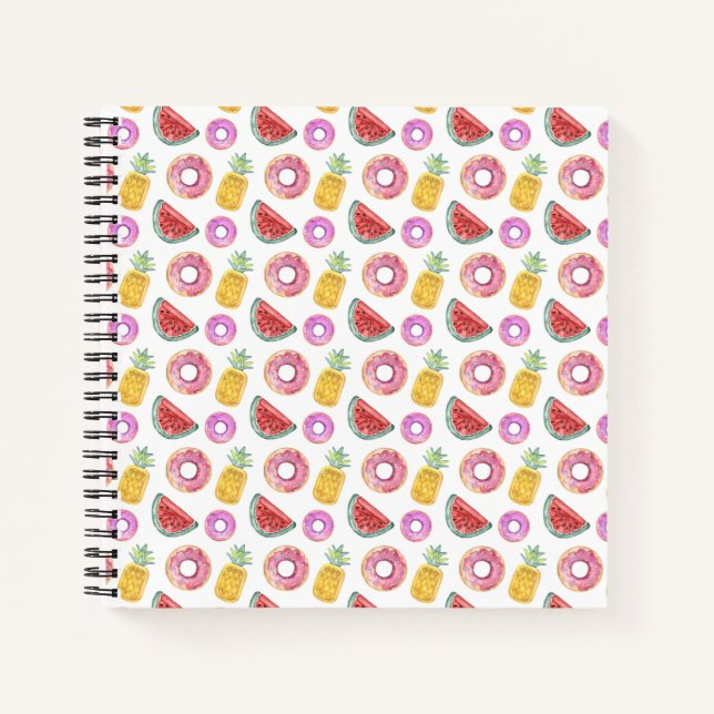 Carnet Pastel Watercolor Pool Flottant Motif (Devant)