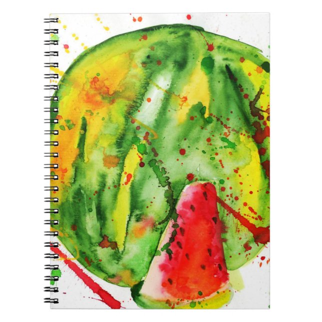 Carnet pastèque Abstraite couleur vive (Devant)