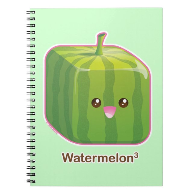 Carnet Pastèque carrée mignonne (Devant)