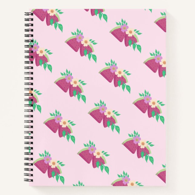 Carnet Pastèque rose fruit illustré  (Devant)