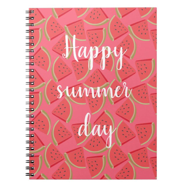 Carnet Pastèque rose moderne, été (Devant)
