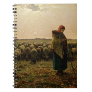 Carnet Pasteur avec son troupeau, 1863