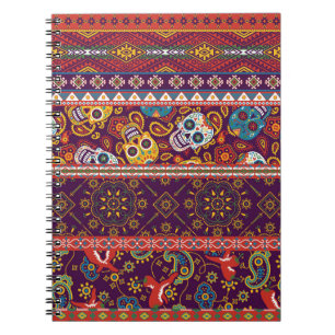 Carnet patchwork mexicain : design vintage traditionnel.