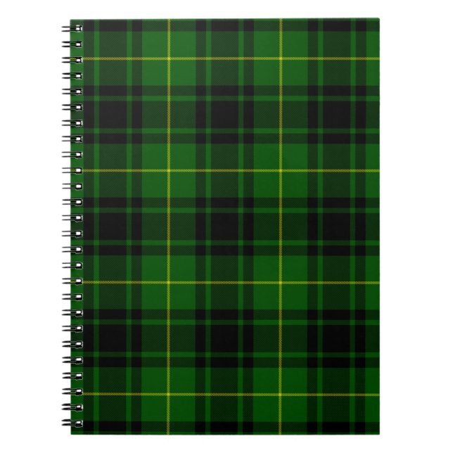 Carnet Pâte verte de tartan MacArthur (Devant)