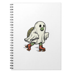 Carnet Patin à roulettes Tortue Fantôme Halloween Vintage