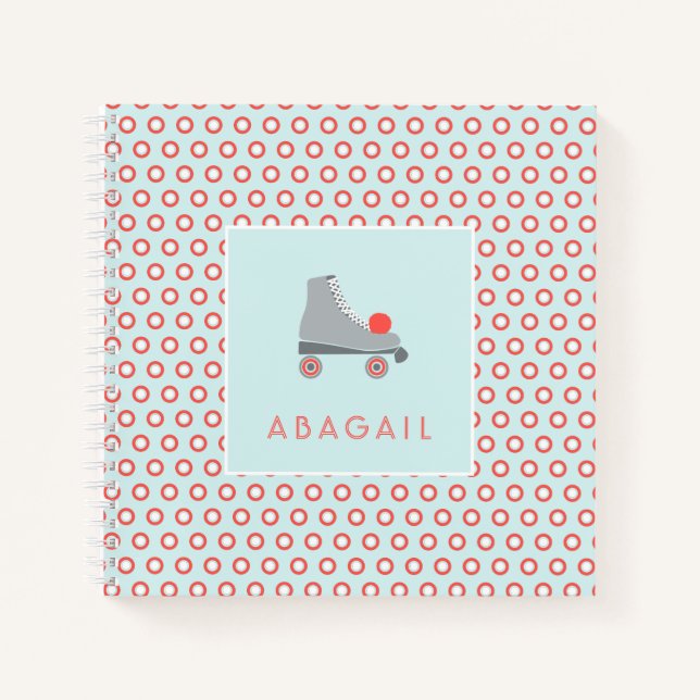 Carnet Patinage à rouleaux - Coral (Devant)