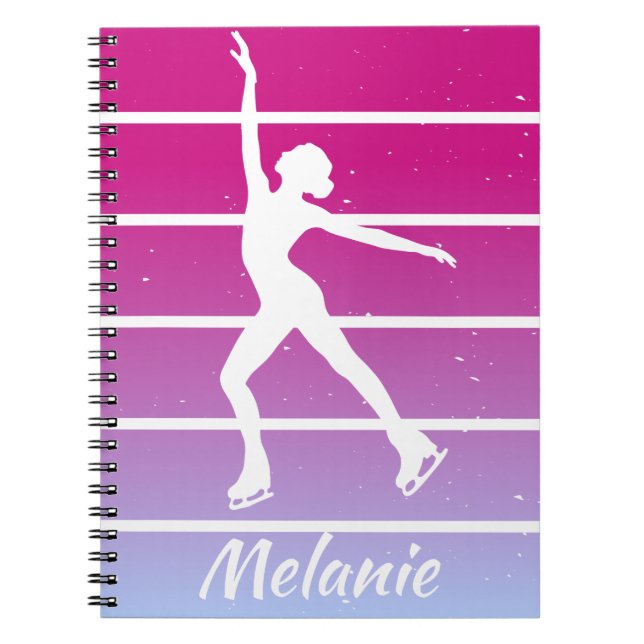 Carnet "Patinage artistique" patinage sur glace nom perso (Devant)