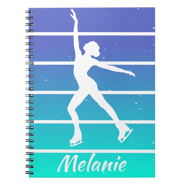 Carnet "Patinage artistique" patinage sur glace nom perso (Devant)