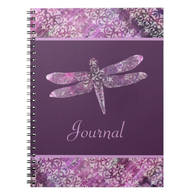 Carnet Patine pourpre : Libellule (Devant)