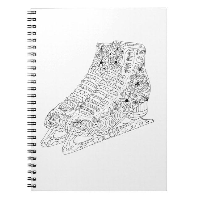 Carnet patins à silhouette de doodle Gâteau (Devant)