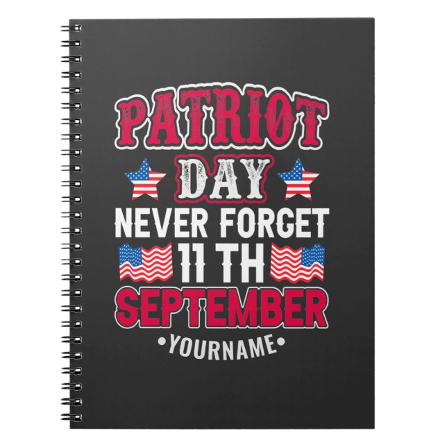 Carnet Patriot Day Never Forget 9 11 (Devant)