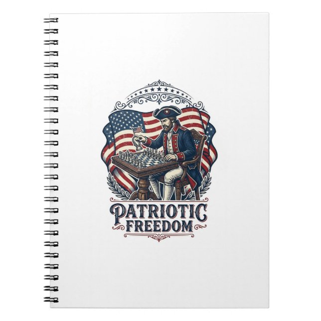 Carnet Patriotic Chess Player Vector Graphic Tee (Devant)
