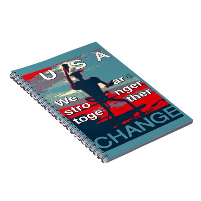 Carnet Patriotic USA Hope Graphisme Art Design (Côté Droit)